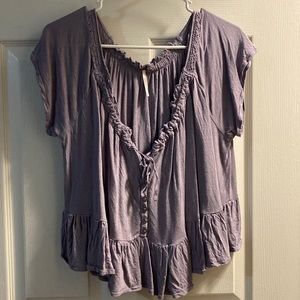 Free People button up top